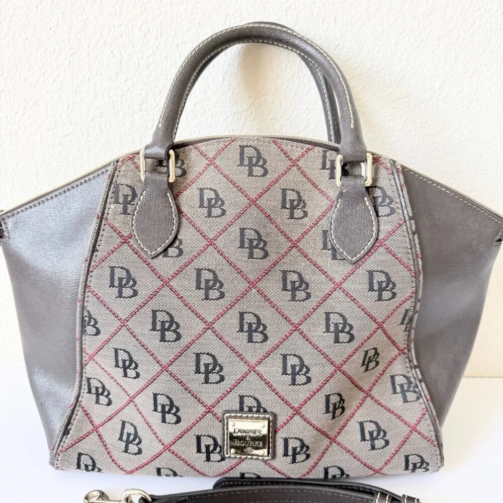 Dooney & Bourke Maxi Sydney Satchel Crossbody Purse Handbag in Olive Brown